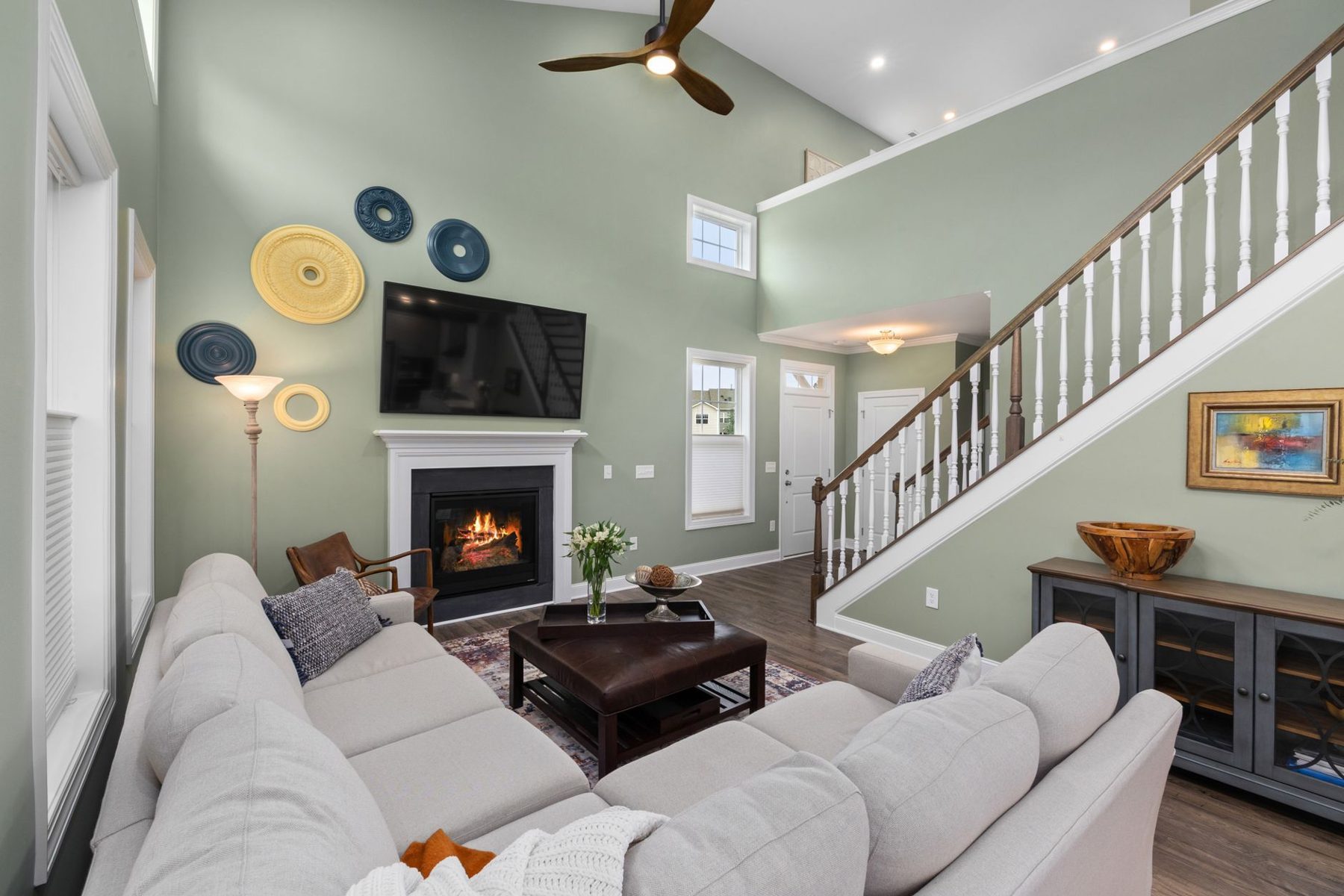 After: Open-plan living, New Farm